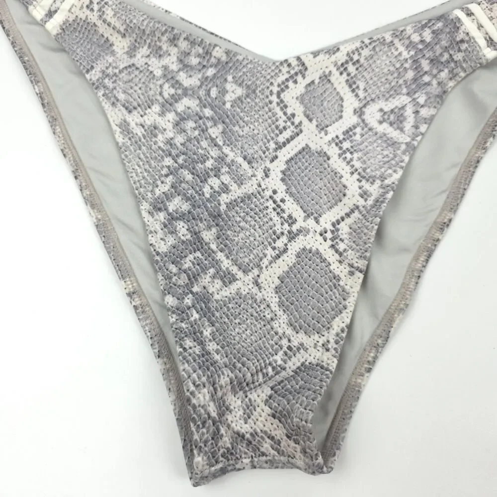 NEW Frankies Bikinis Reef Bottoms Python Snake 90s Y2k Maximalist Clean Girl XL